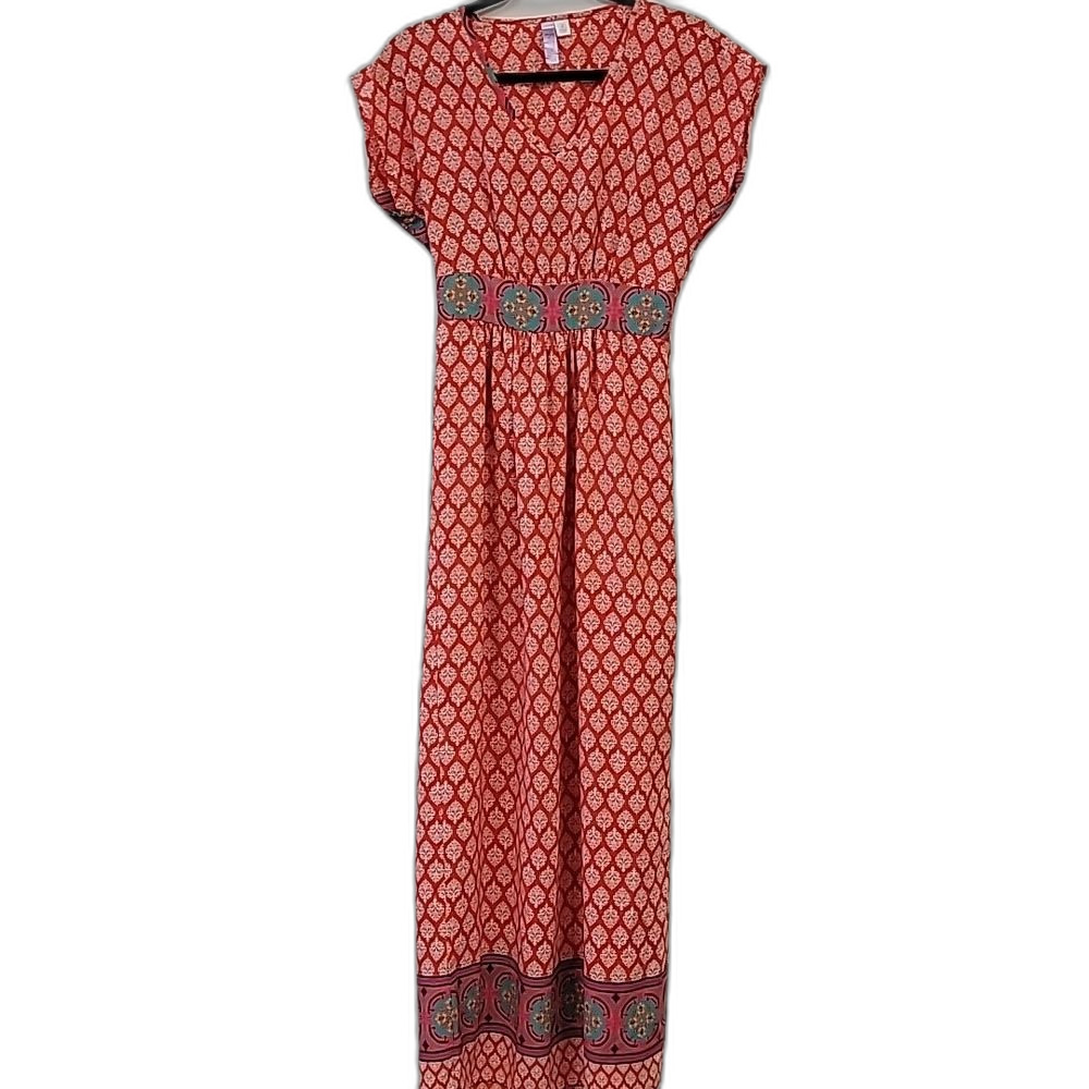 Alya Maxi Dress Red Blue Size S